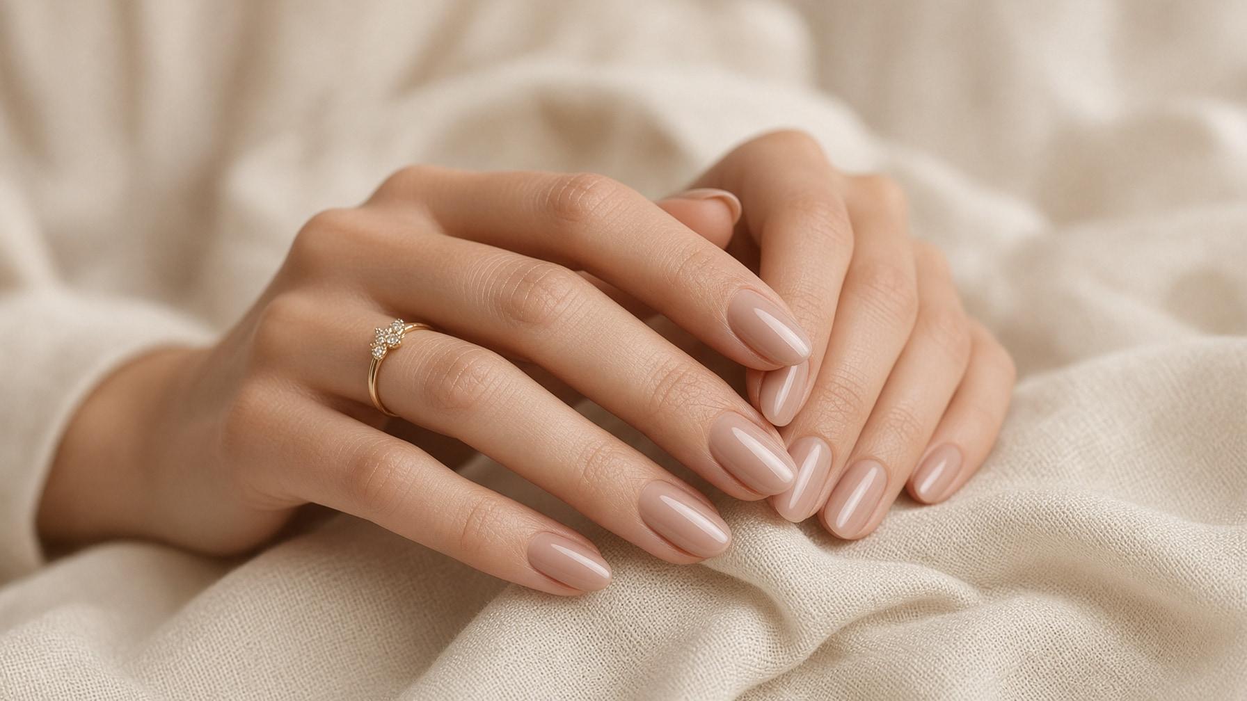 Hands with a fresh manicure