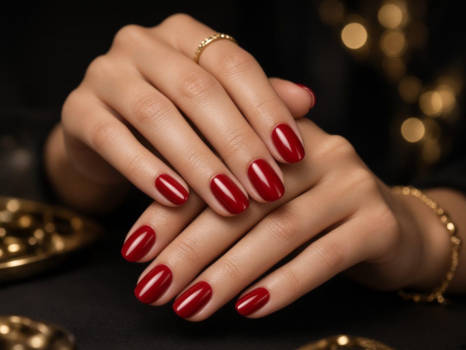 A red manicure
